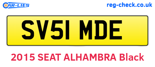 SV51MDE are the vehicle registration plates.