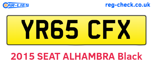 YR65CFX are the vehicle registration plates.
