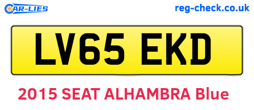 LV65EKD are the vehicle registration plates.