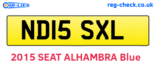 ND15SXL are the vehicle registration plates.