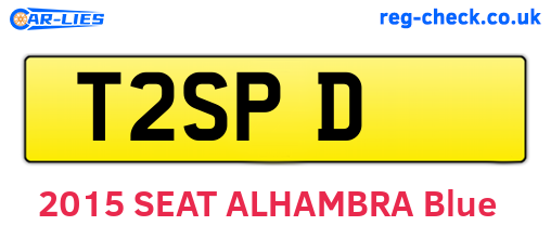 T2SPD are the vehicle registration plates.