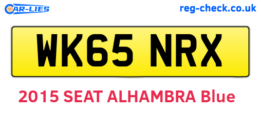 WK65NRX are the vehicle registration plates.