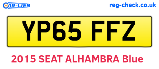 YP65FFZ are the vehicle registration plates.
