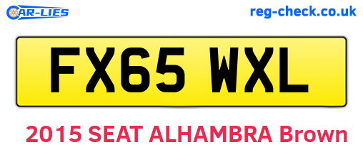 FX65WXL are the vehicle registration plates.