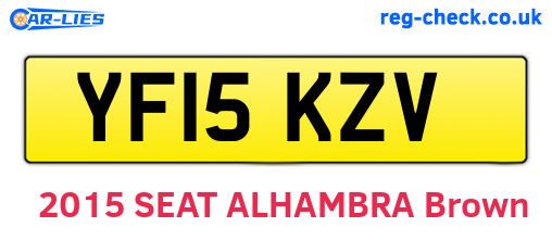 YF15KZV are the vehicle registration plates.