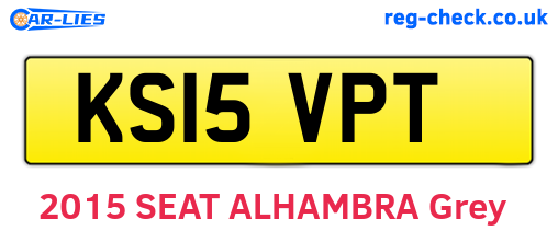 KS15VPT are the vehicle registration plates.