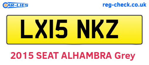 LX15NKZ are the vehicle registration plates.