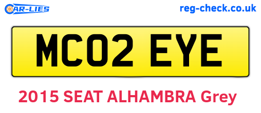 MC02EYE are the vehicle registration plates.