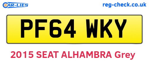 PF64WKY are the vehicle registration plates.
