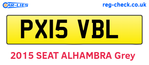 PX15VBL are the vehicle registration plates.