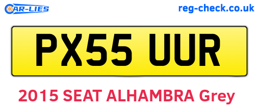 PX55UUR are the vehicle registration plates.