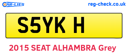 S5YKH are the vehicle registration plates.