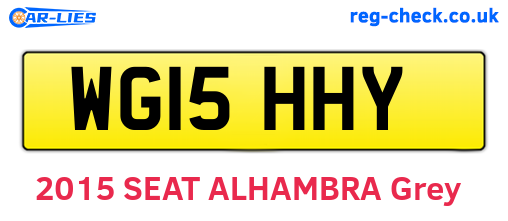 WG15HHY are the vehicle registration plates.
