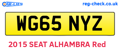 WG65NYZ are the vehicle registration plates.