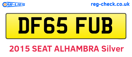 DF65FUB are the vehicle registration plates.