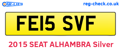 FE15SVF are the vehicle registration plates.