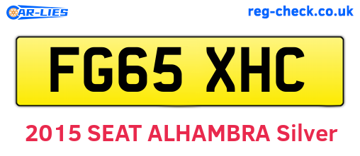FG65XHC are the vehicle registration plates.