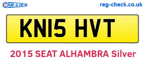 KN15HVT are the vehicle registration plates.