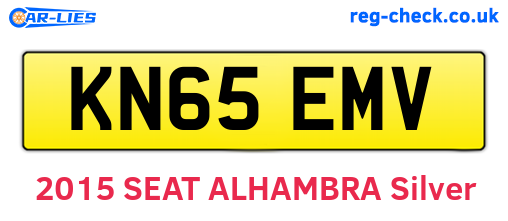 KN65EMV are the vehicle registration plates.