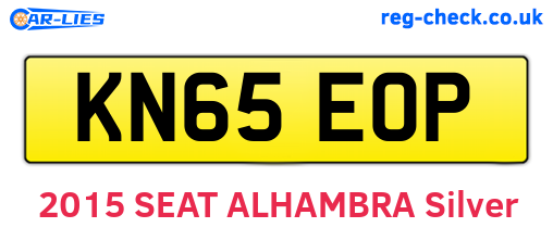 KN65EOP are the vehicle registration plates.