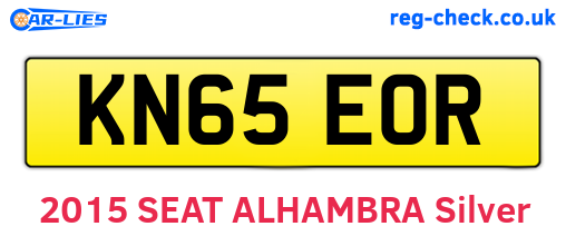 KN65EOR are the vehicle registration plates.