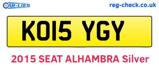 KO15YGY are the vehicle registration plates.