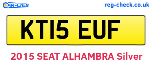 KT15EUF are the vehicle registration plates.