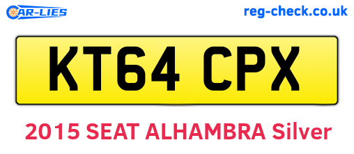 KT64CPX are the vehicle registration plates.