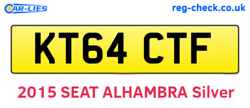 KT64CTF are the vehicle registration plates.