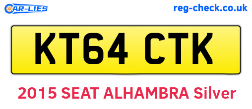 KT64CTK are the vehicle registration plates.
