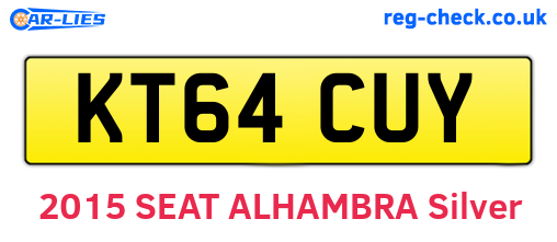 KT64CUY are the vehicle registration plates.