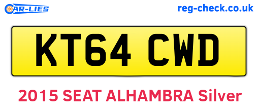 KT64CWD are the vehicle registration plates.