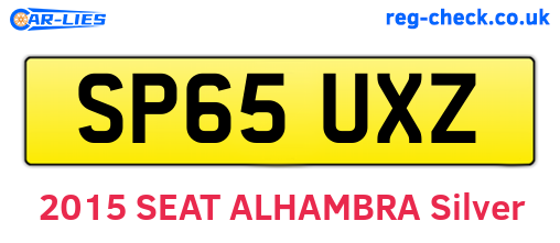 SP65UXZ are the vehicle registration plates.