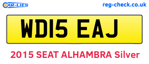 WD15EAJ are the vehicle registration plates.