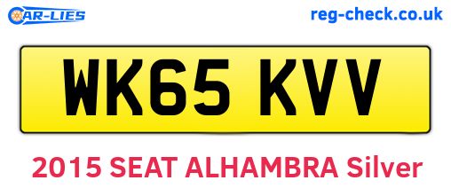 WK65KVV are the vehicle registration plates.