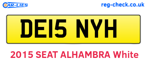 DE15NYH are the vehicle registration plates.