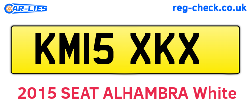 KM15XKX are the vehicle registration plates.