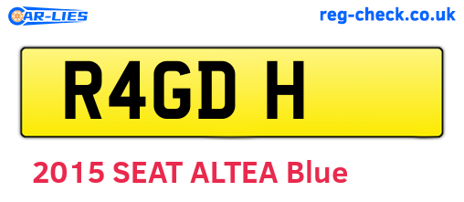 R4GDH are the vehicle registration plates.