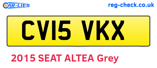 CV15VKX are the vehicle registration plates.