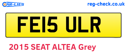 FE15ULR are the vehicle registration plates.