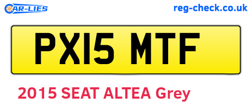 PX15MTF are the vehicle registration plates.