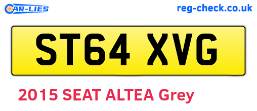 ST64XVG are the vehicle registration plates.