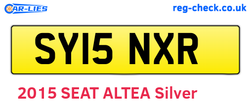 SY15NXR are the vehicle registration plates.