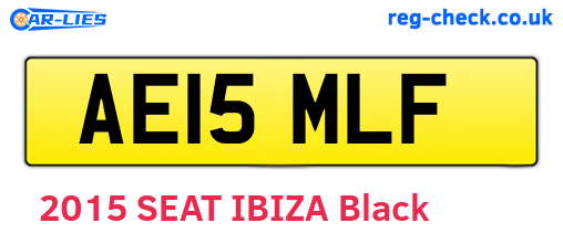 AE15MLF are the vehicle registration plates.