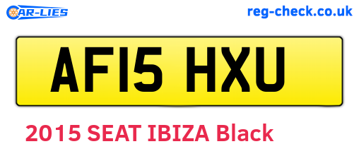 AF15HXU are the vehicle registration plates.
