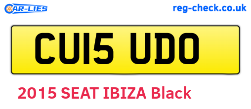 CU15UDO are the vehicle registration plates.