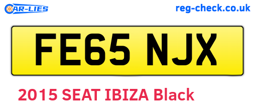 FE65NJX are the vehicle registration plates.