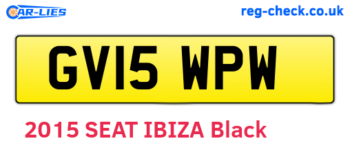 GV15WPW are the vehicle registration plates.
