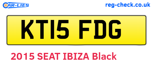 KT15FDG are the vehicle registration plates.