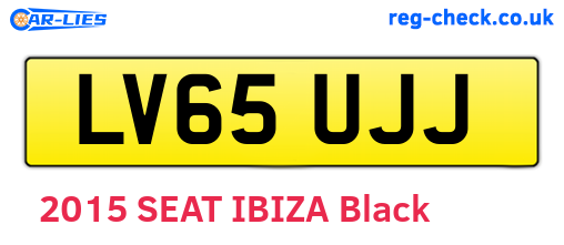 LV65UJJ are the vehicle registration plates.